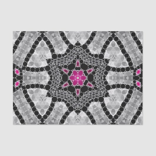 きらきら光るな花の抽象芸術 薄葉紙 (正面)