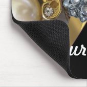 きらきら光るな黒及び金ゴールド マウスパッド (コーナー)