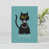 きらきら光るウインクおもしろい提案グリーティングカード シーズンカード (スタンド正面)