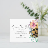 きらきら光るガーリーGlam Leopardプリントピンク金ゴールド結婚 (スタンド正面)