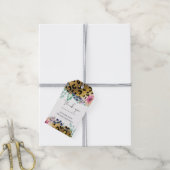 きらきら光るガーリーGlam Leopardプリントピンク金ゴールド結婚 ギフトタグ (より糸付き)