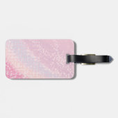 きらきら光るグリッターガーリーピンクグライトモノグラムラゲージタグ ラゲッジタグ (裏面横)