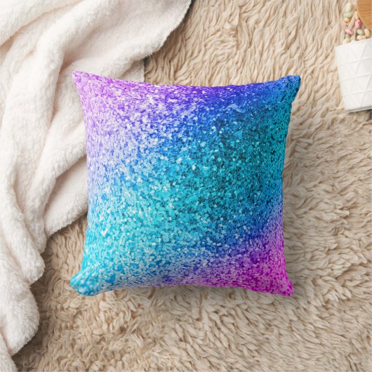 きらきら光るグリッターガーリーモノグラム投下ソファ枕 クッション (ブランケット)