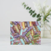 きらきら光るグリッター丸薬はがき ポストカード (スタンド正面)