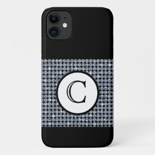 きらきら光るダイヤモンドブラックモノグラム iPhone 11 ケース