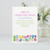 きらきら光るバルミツワー招待状パーティー披露宴カード 招待状 (スタンド正面)