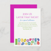 きらきら光るバルミツワー招待状パーティー披露宴カード 招待状 (正面/裏面)