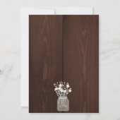 きらきら光るライトと紅葉が美しい農村の納屋での結婚式 招待状 (裏面)