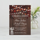 きらきら光るライトと落ち葉のリハーサルディナー 招待状 (スタンド正面)