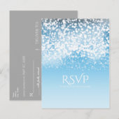 きらきら光るロマンチックなウィンターワンダーランド ご参加のお返事 インビテーションポストカード (正面/裏面)