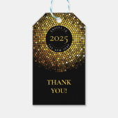 きらきら光る円形の光 新年 ギフトタグ (正面)