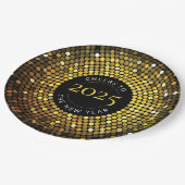 きらきら光る円形ライト お正月 ペーパープレート (アングル)