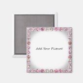 きらきら光る写真枠！独自の写真を追加 マグネット (正面/裏面)