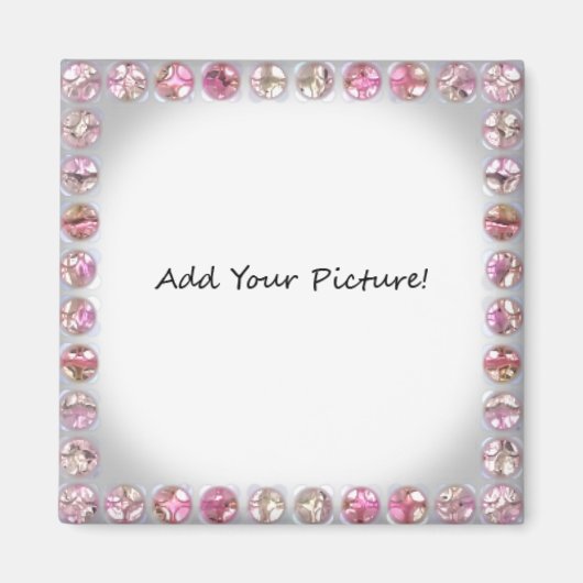 きらきら光る写真枠！独自の写真を追加 マグネット (正面)
