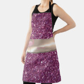 きらきら光る可愛らしいピンクのフラミンゴ エプロン (インサイチュ)