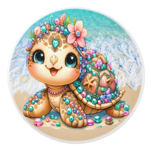 きらきら光る大切ベビーのカメ – More on the Way - セラミックノブ (正面)