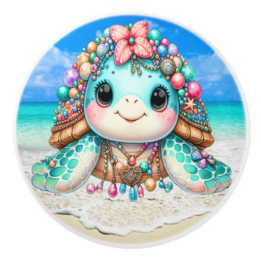 きらきら光る大切ベビーのカメ – More on the Way - セラミックノブ (正面)