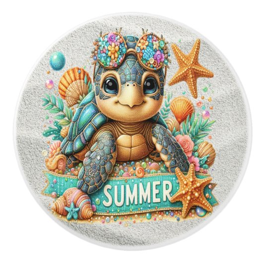 きらきら光る大切ベビーのカメ – More on the Way - セラミックノブ (正面)