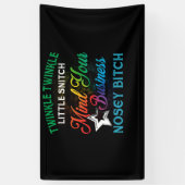 きらきら光る小さなスニッチはビジネスに注意 横断幕 (縦)