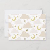 きらきら光る小さな星のベビーシャワーサンキューカード サンキューカード (裏面)