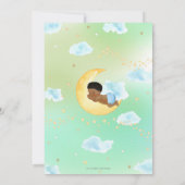 きらきら光る小さな星の赤ちゃんシャワーアフリカ系アメリカ人 招待状 (裏面)