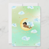 きらきら光る小さな星茶色の日焼けベビーシャワー中立  招待状 (裏面)