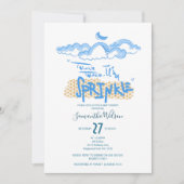 「きらきら光る散水だ」男の赤ちゃんシャワー 招待状 (正面)