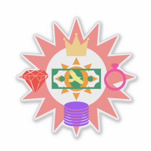 きらきら光る物 シール (正面)