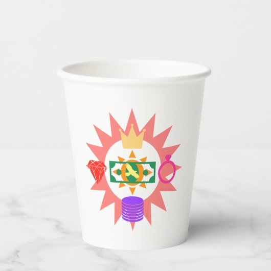 きらきら光る物 紙コップ (正面)
