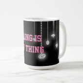 きらきら光る私の事のダイヤモンドのマグはです コーヒーマグカップ (正面右)