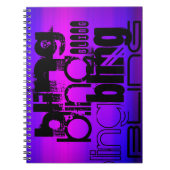 きらきら光る紫鮮やか青とマゼンタ ノートブック (正面)