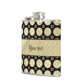 きらきら光る金ゴールドのグリッターボタン フラスク (左)