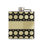 きらきら光る金ゴールドのグリッターボタン フラスク (裏面)