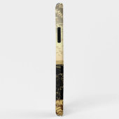 きらきら光る金ゴールドグリッターとブラックイニシャル Case-Mate iPhoneケース (裏面/右)