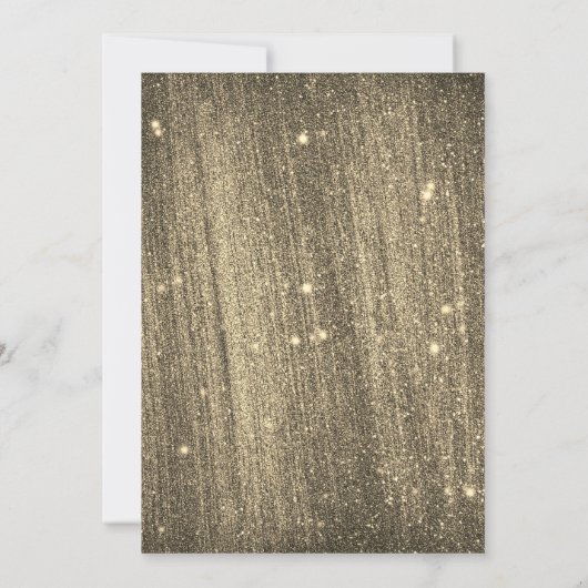 きらきら光る金ゴールド文字は素晴らしい日付を保存 招待状 (裏面)