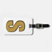きらきら光る金ゴールド ラゲッジタグ (正面横)
