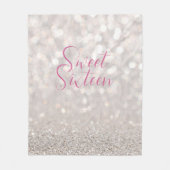 きらきら光る!甘い16かわいらし毛布 フリースブランケット (正面)