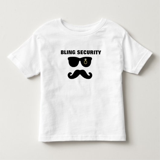 きらきら光る&Bride Securityの結婚シャツ トドラーTシャツ (正面)