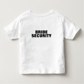 きらきら光る&Bride Securityの結婚シャツ トドラーTシャツ (裏面)