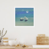 きらきら冬のポーラーベアの子たちのポスター印刷 ポスター (キッチン)