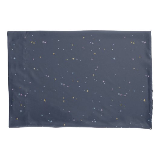 きらきら夜空にキュートな星 枕カバー (正面)
