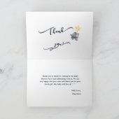 きらきら夜空の下の可愛い象と風船 サンキューカード (内部)