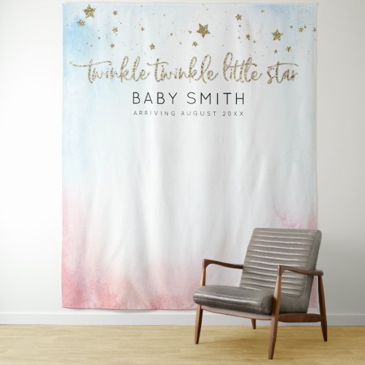 きらきら性別発表バックドロップ タペストリー (インサイチュ)