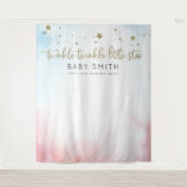 きらきら性別発表バックドロップ タペストリー (正面)