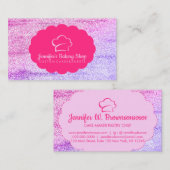 きらきら抽象的なパン屋のペストリーシェフ 名刺 (正面/裏面)