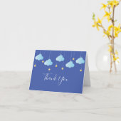 きらきら星のありがとう ブルー カード (黄色い花)