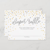 きらきら星のおむつくじ券 グレー エンクロージャーカード (正面/裏面)