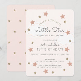 きらきら星のお誕生日1周年 招待状