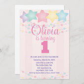 きらきら星のお誕生日 招待状 (正面/裏面)