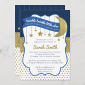 きらきら星のシャワーの招待状(偽のグリッター付き), 招待状 (正面/裏面)